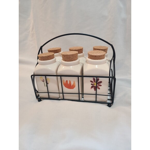 Rae Dunn Spice Rack Jars with Holder - Picture 2 of 13